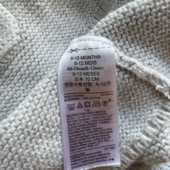 Baby Gap‎ Baby Bear Cardigan Size 6-12 Months - Picture 6 of 9